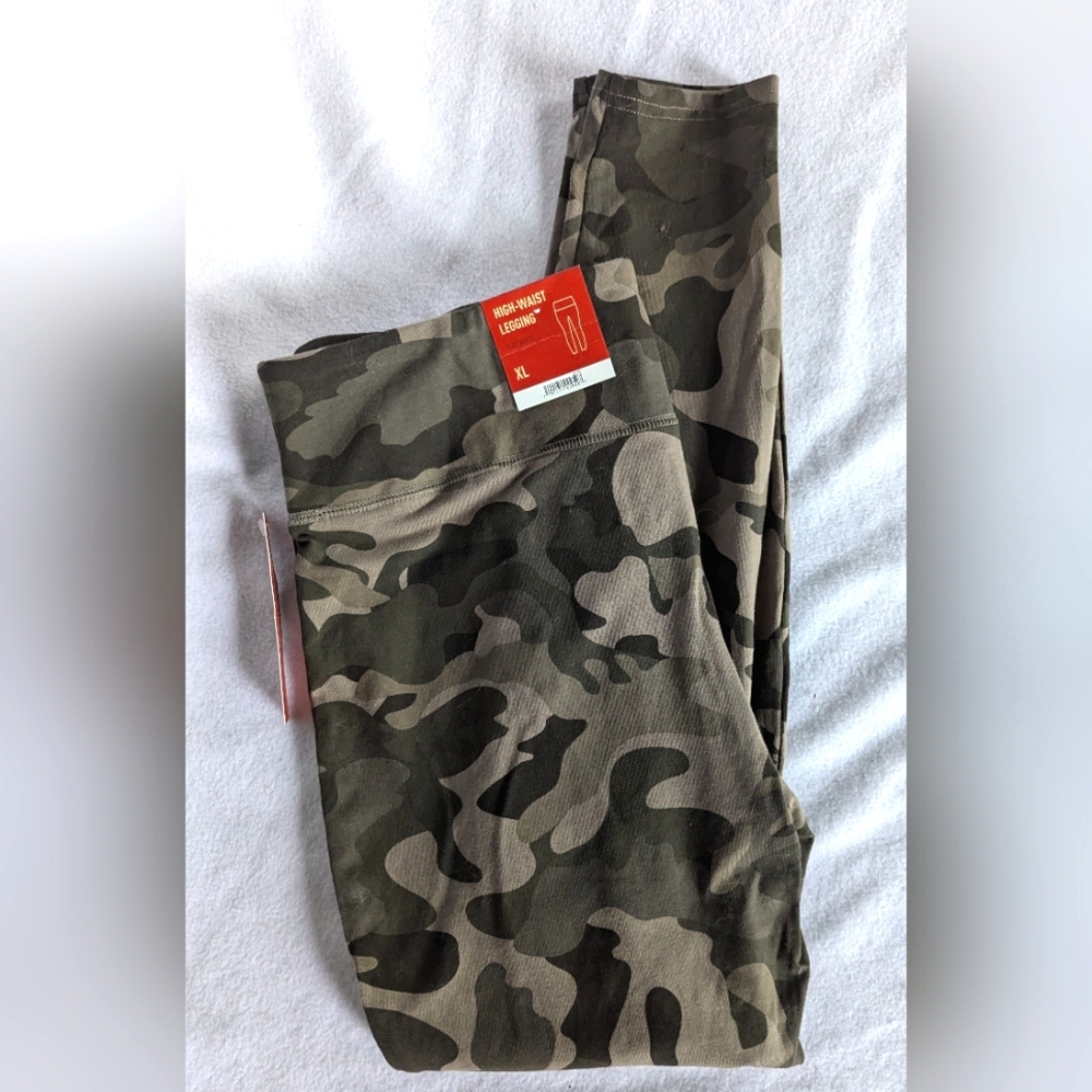 Camo Leggings Lounge Yoga Camouflage Stretch Pants XL